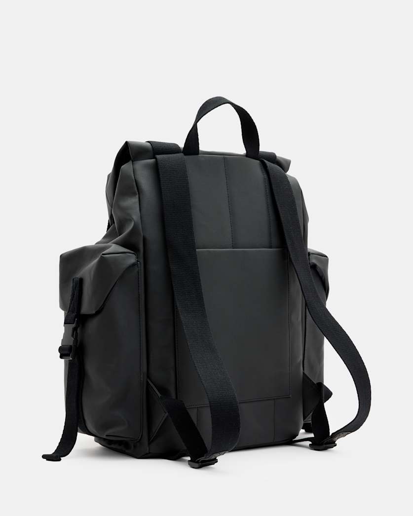 Mars Oiled Canvas Backpack Black | ALLSAINTS